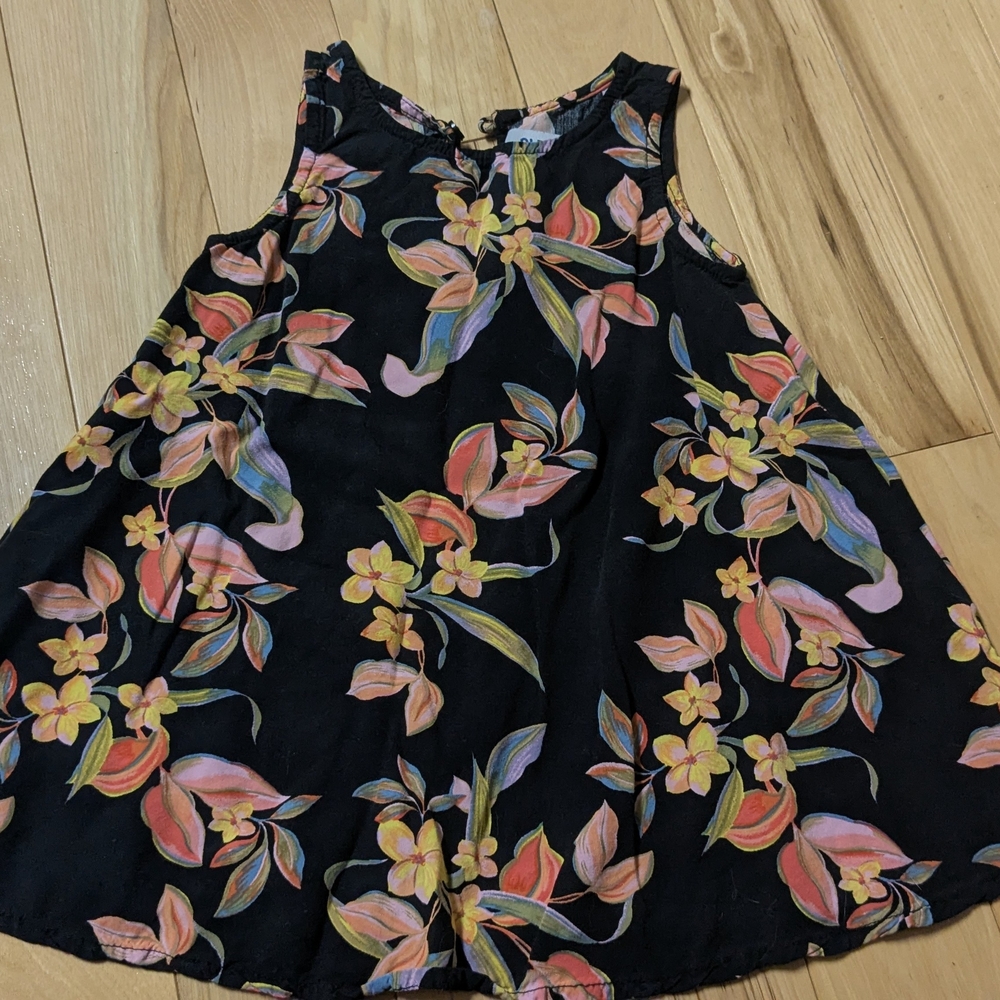 Old Navy Black Floral Toddler Dress